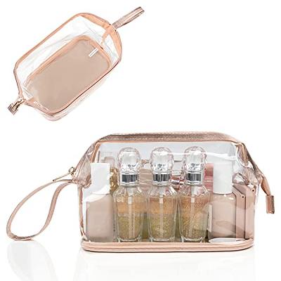  Ethereal Clear Makeup Bag, Light Grey Small Cosmetic Bag  Travel Makeup Bag for Women TSA Approved Toiletry Bag Portable Makeup Pouch  : Beauty & Personal Care