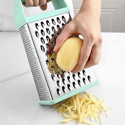 Spring Chef Professional Cheese Grater, Stainless Steel with Soft Grip  Handle, 4 Sides, Handheld Kitchen Food Shredder Best Box Grater for Parmesan  Cheese, Vegetables, Ginger, 10 Mint - Yahoo Shopping