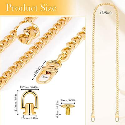 Gold Purse Chain, Shynek 2PCS Crossbody Chain Strap, Gold Belt Chain, Long  Chain Cross Body Strap for Bags, Purses, Handbags