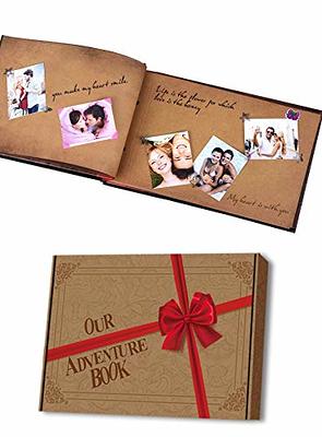 Scrapbook Photo Album Photo Book Our Adventure Book Scrap book with Hard  Cover Movie Up Travel Scrapbook for Anniversary Wedding Travelling (our  adventute)