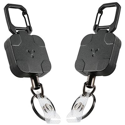 Belt Clip Key Reel, Retractable, Black With 48-In.