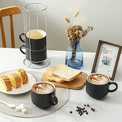Large Glass Pearl Handle Coffee Mug Borosilicate Glass Coffee Mug
