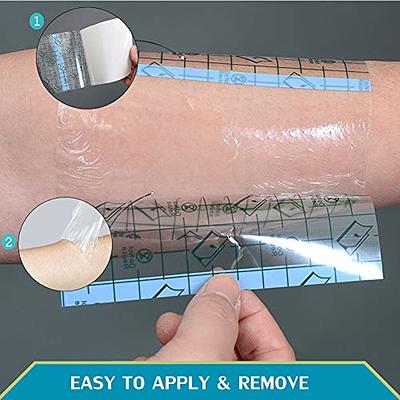 Houseables Waterproof Bandages Film, Transparent Film Dressing 6”x8”, 10  Pack, Clear Large Waterproof Bandages Post Surgical, Waterproof Bandages  for