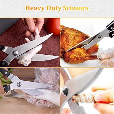 Kitchen Scissors For Food Heavy Duty Spring Loaded Kitchen Shears Stainless  Steel Food Scissors And Cooking Tong Tweezers Set for Chicken, Poultry  Bone, Meat, Fish, Salad, BBQ, Herb, Home Gadget - Yahoo