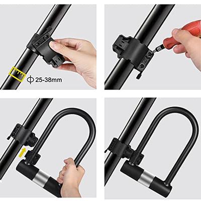  UBULLOX Bike U Lock Heavy Duty Bike Lock Bicycle U Lock, 16mm  Shackle and 4ft/6ft Length Security Cable with Sturdy Mounting Bracket for  Bicycle, Motorcycle and More : Sports 