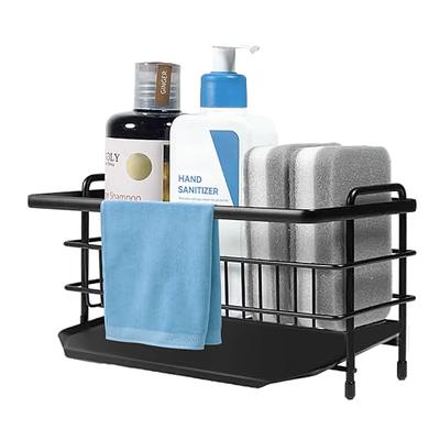 Kitchen Soap Dispenser Caddy, 304 Stainless Steel Sponge Holder, Kitchen  Sink Organizer, Sink Caddy, Countertop Dish Soap Holder with Removable Drain  Tray (not Including Dispenser and Brush) 