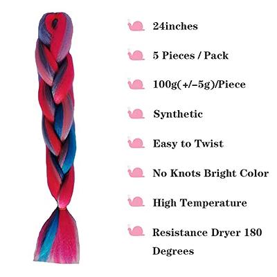 Coloured Twist Braids Synthetic Fiber Rainbow Jumbo Braiding All Colour