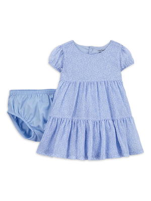 Wonder Nation Baby Girl Dress and Tights Outfit Set, 2-Piece, Sizes 0/3-24  Months 