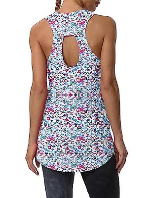 Workout Long Tank Tops for Women Plus Size Backless Loose Fit Athletic Shirts  Exercise Gym Active Yoga Swimwear Sport Sleeveless Tops Purple Floal M -  Yahoo Shopping