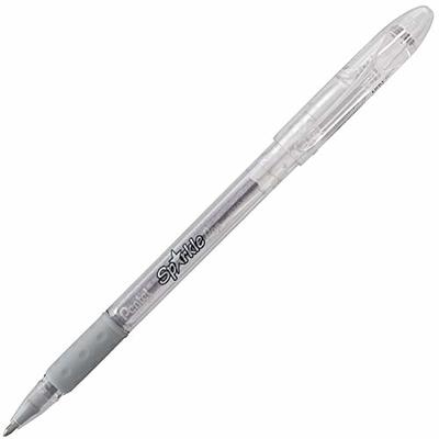 Pentel® RSVP® Ballpoint Pens, Fine Point, 0.7 mm, Clear Barrel, Blue Ink,  Pack of12