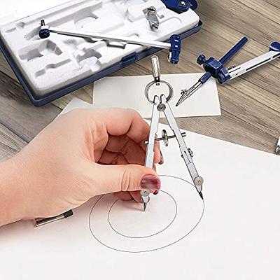 Mr. Pen- Professional Metal Compass with Wheel, Lock and Extension