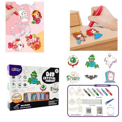 DIY Crystal Paint Arts and Crafts Set, Crystal Painting DIY, DIY Diamond  Painting Kits for Kids, Crystal Paint Arts and Crafts Set, Bake-Free  Crystal Color Glue Painting Pendant Toy 