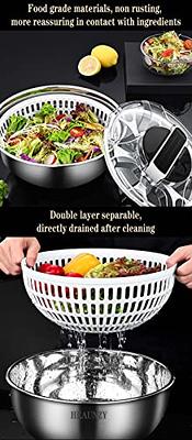 Heaunzy salad Spinner large,lettuce spinner,stainless Steel with