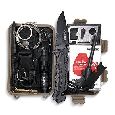 KEPEAK Gifts for Men Dad Husband Him, Survival Kits, Survival Gear and  Equipment for Camping, Emergency, Hiking, Outdoor, Wilderness and Disaster