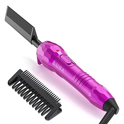 Hot Comb Electric for Wigs Hair Straightener Heat Pressing Combs-  Professional High Heat Ceramic Hair Press Comb - Adjust Temperatures  Straightening