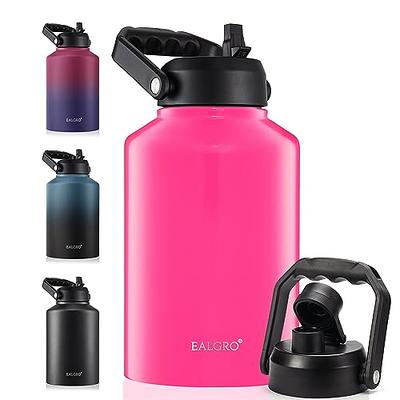 EALGRO Gallon Insulated Water Bottle Jug with Straw, 128 oz Large Stainless  Steel Sports Metal Water Canteen With Handle, Thermal Water Cup Mug with 2  Lids, Neon Pink - Yahoo Shopping
