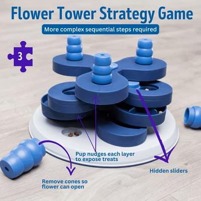 TRIXIE Flower Tower Strategy Game, Advanced Dog Puzzle Toy, Level