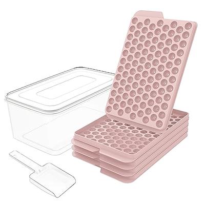 Combler Mini Ice Cube Tray with Lid and Bin, Ice Trays for Freezer 3 Pack,  123X3 Pcs Upgraded Round Ice Cube Trays, Mini Ice Maker, Crushed Ice Tray