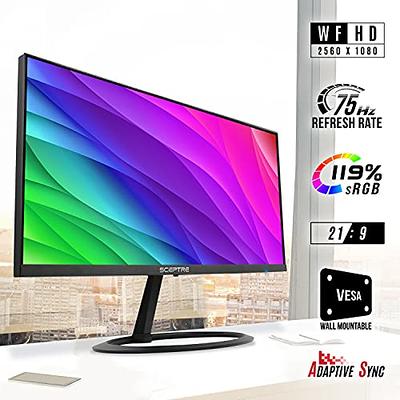 Sceptre 27-inch IPS Gaming Monitor up to 165Hz DisplayPort HDMI 300 Lux 99%  sRGB Build-in Speakers, Machine Black (E278B-FPT168) 
