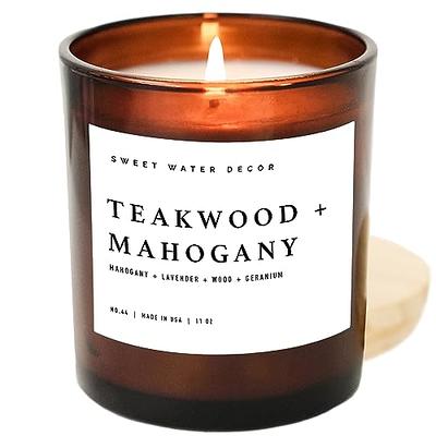 2 Pack Teakwood Candles for Home Scented, 23 OZ Aromatherapy