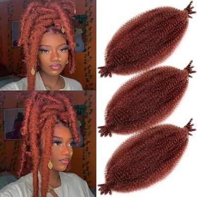 350 Red Spring Twist Hair Crochet Kinky Twist Braids Bulk 8 12