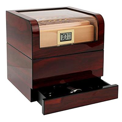 Mantello Cigars Travel Humidor Cigar Box- Digital Hygrometer - Cedar Wood  Interior Portable Humidor - Humidifier - Black, Holds Up to 6 Cigars -  Yahoo Shopping