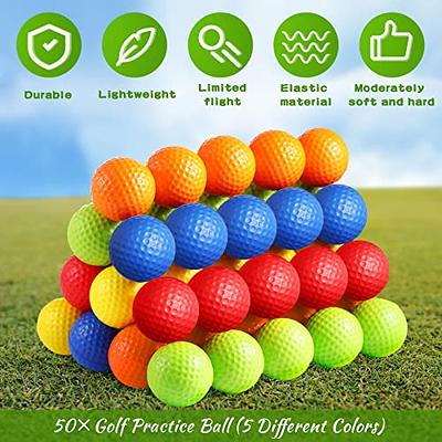 Yunsailing 50 Pack Foam Golf Practice Balls Realistic Feel Flight Training  Balls for Indoor or Outdoor Backyard, Golf Balls Colored That Come in 5  Colors, Yellow, Orange, Red, Green, Blue - Yahoo Shopping
