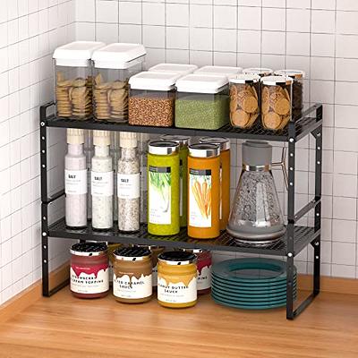 Spice Rack Organizer Stackable Storage Shelf Adjustable Expandable