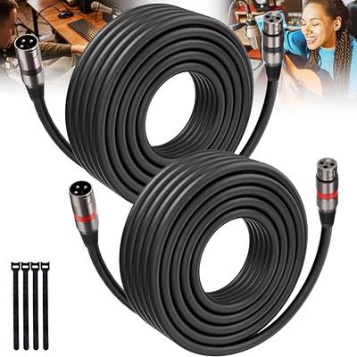 XLR Cables 6FT/1.8M 2 Packs,Bietrun Premium Heavy Duty Balanced