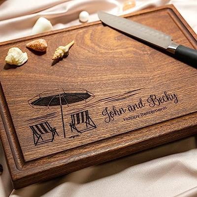 Custom Engraved Bamboo Cutting Board, Personalized Cheese Board, Merry &  Married Design