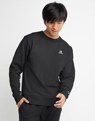 Men\'s Champion Classic Fleece Crew, C Logo and Script on Applique Black S -  Yahoo Shopping