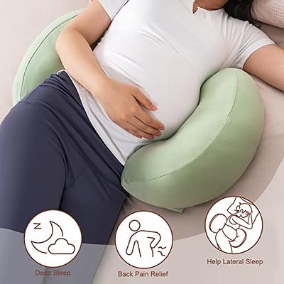 QUEEN ROSE Pregnancy Pillows, E Shaped Full Body Pillow for Sleeping, with  Pregnancy Wedge Pillow for Belly Support, 60 Inch Maternity Pillow for Side