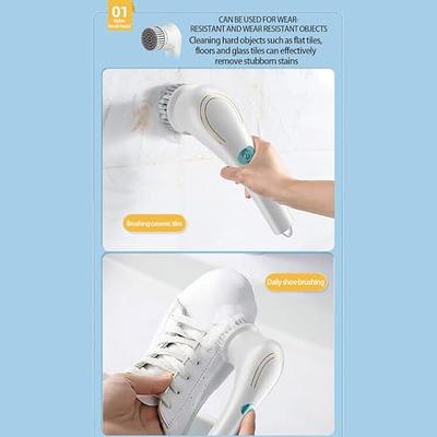 Electric Spin Cleaning Brush with 5 Replace Heads Cordless