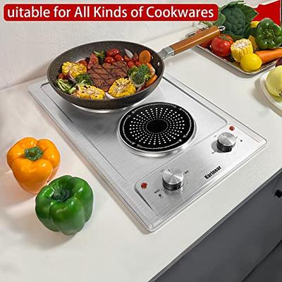 Karinear 30 Inch 4 Burners Knob Control Built-in Ceramic Cooktop