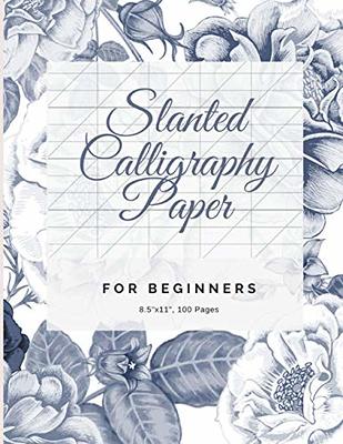 Calligraphy Paper (slanted grid): 50 Pages 8.5 X 11