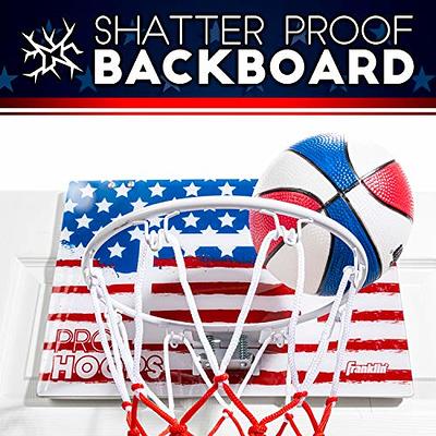 Franklin Sports Wall Mounted Mini Basketball Hoop - Pro Hoops Indoor Mini  Hoop with Mini Basketball - Slam Dunk Approved Shatter Resistant Backboard  - Bedroom + Office Mini Hoop + Ball - USA 