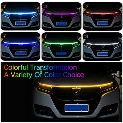UPXSXT 70 Inch RGB Car Hood Light Strip with APP Control, Multi