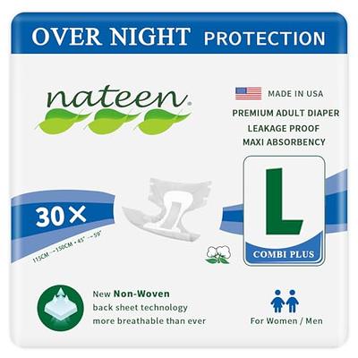 LivDry Overnight Adult Diapers for Women and Men, (Medium, 17-Pack