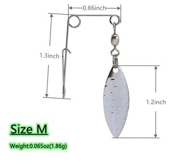 Buy Fishing Spinner Blades Spinnerbait Smooth Nickel Spoons Rigs