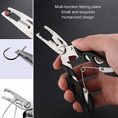 Fishing Plier Scissor Braid Line Cutter Hook Remover Fish Gripper Tool w/  Sheath