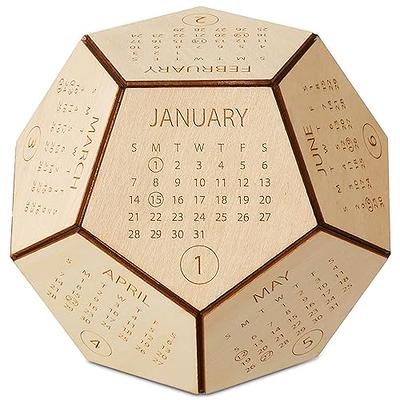 Wooden Desk Calendar 2024, Hexagon Dice Calendar, Gifts for National Boss  Day, Funny White Elephant Gifts for Adults, Office Gifts for Coworkers  Christmas, Aesthetic Desk Decor for Men, New Year Gifts 