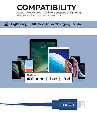 Liquipel Powertek iPhone Charger Cable [MFI Certified], Fast