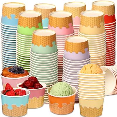 150 Pieces Football Paper Ice Cream Cups Game Day Party Supplies Disposable Ice  Cream Bowls Paper