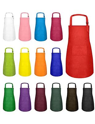 MEOGETY 6Pcs Kids Chef Apron for Cooking Kitchen Baking, Kids Painting  Aprons Children Artist Apron with Pockets for for Girls and Boys (M Ages  3-7,White) - Yahoo Shopping