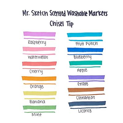 Mr. Sketch Scented Markers, Chisel Tip, Assorted Colors, 12 Pack Brand New