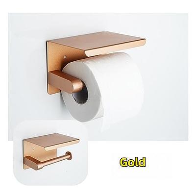 YIGII Adhesive Toilet Paper Holder - MST001 Self Adhesive Toilet Roll  Holder for Bathroom Kitchen Stick on Wall Stainless Steel Brushed