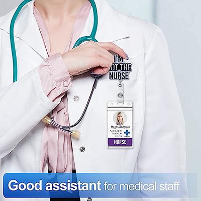 Plifal Badge Reel Holder Retractable with ID Clip for Nurse Nursing Name  Tag Card Funny Nurse in Progress Nursing Student Teacher Doctor RN LPN