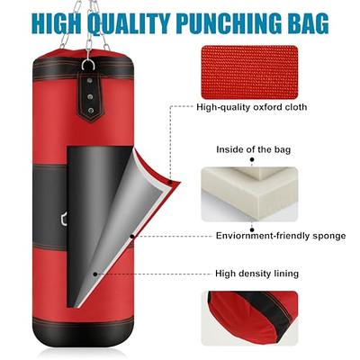  SFEEXUN Punching Bag for Man Women Kids, Indoor/Garden Boxing  Bag Unfilled Heavy Bag Set with Punching Gloves, Chain, Ceiling Hook for  MMA, Kickboxing, Muay Thai, Karate, Taekwondo : Sports 