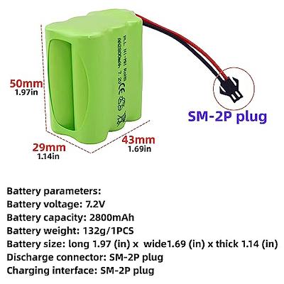  VICMILE 7.4V Li-ion Battery 2000mAh 2S Battery with SM