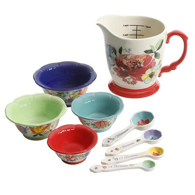 The Pioneer Woman 9-Piece Ceramic Measuring Cup Set, Multiple Patterns -  Yahoo Shopping